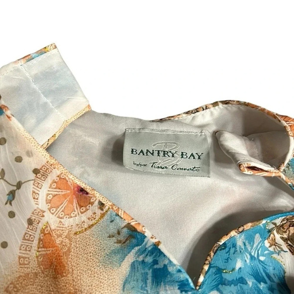 Vtg,80’s floral,tiered,ruffle dress,sz 4P to 6P empire waist,metallic specks,EC - Picture 11 of 14